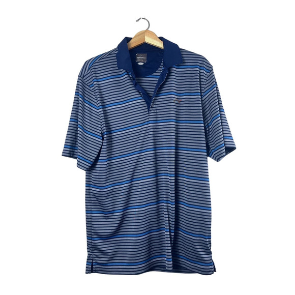Men's Blue Striped Greg Norman Golf Polo XL - Picture 1 of 5